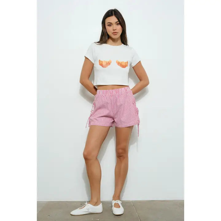 CAMISETA ESTAMPADA DE CROISSANT S