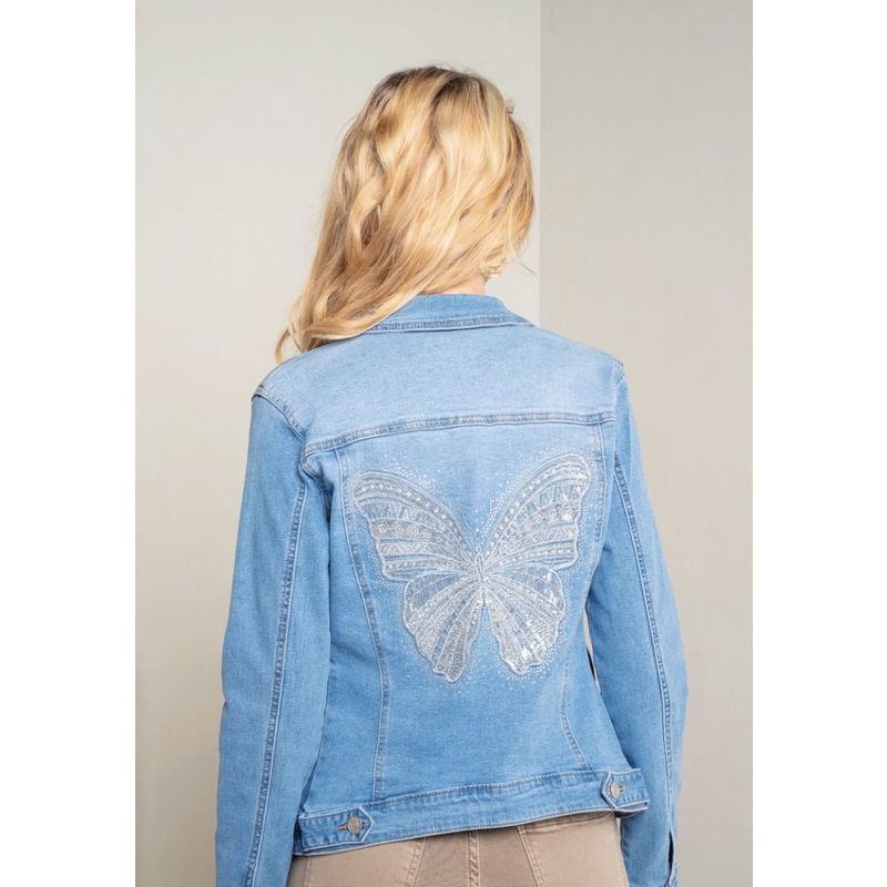 CAZADORA DENIM MARIPOSA M/XL